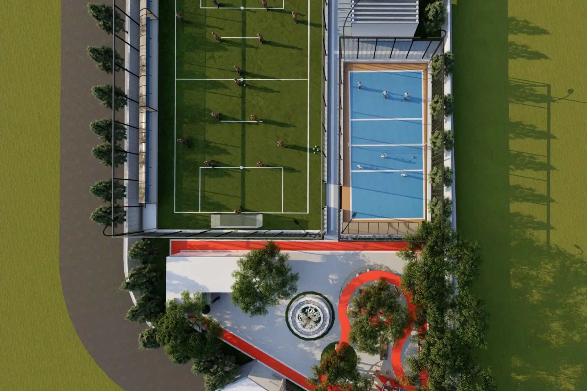 ملعب جمعية رعاية الطفل — تصميم هندسي